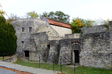 Fototapeta na wymiar stone buildings of an old lime factory