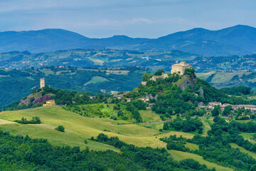 Rural landscape near San Polo and Canossa, Emilia-Romagna