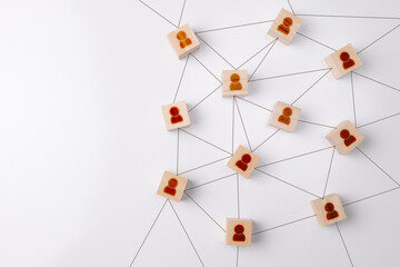 Entities are linked together. Concept of networking, social media, social networking sites, and...