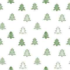 Christmas tree infinite pattern for wrapping paper
