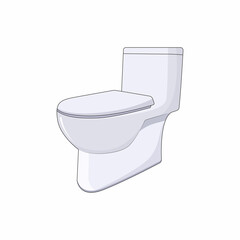 Toilet bowl cartoon vector graphics