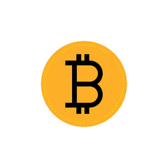 Bitcoin icon sign payment symbol. Cryptocurrency logo. Illustration isolated on white background
