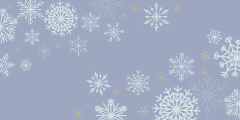 Snow flakes decoration pattern. winter seamless pattern.  Vector illustration.