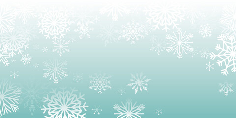 Naklejka na ściany i meble Winter background. White winter holiday illustration decoration with snow flakes. Snow flakes graphics. Vector illustration.
