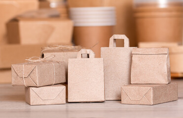 boxes, packages of paper close-up