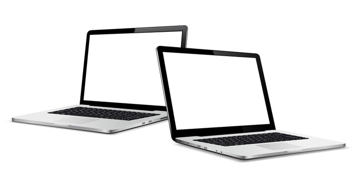 Two laptops with blank space