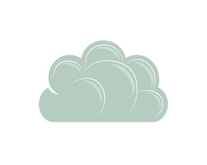 Cartoon cloud in isolate on a white background. Vector illustration