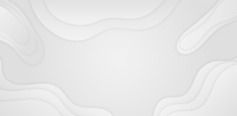 White paper topography relief. Abstract paper cut background.