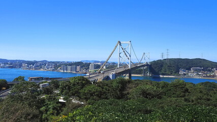 和布刈公園第二展望台からの関門橋1