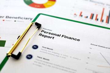 Presentation Personal Finance Report Spreadsheet Plannnig Statistics - 464504839