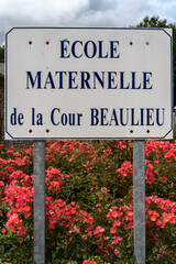 Signboard for a Kindergarten of Cour Beaulieu in Honfleur