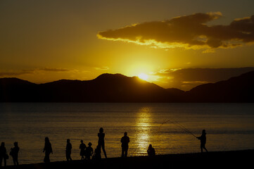 Fototapeta premium 夕焼けと海