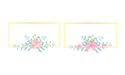 Beautiful Watercolor Floral  Design Template Premium Vector