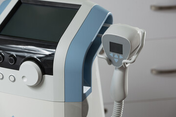 Close-up photo of The device simultaneously combine radio frequency and ultrasound to tighten skin