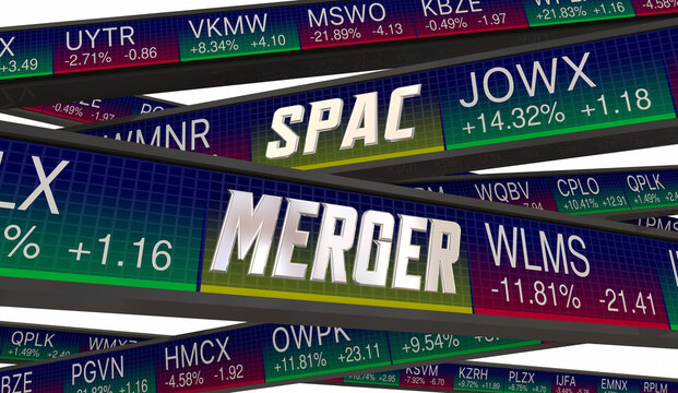 SPAC Special Purpose Acquisition Company Merger Business Stock Prices Shares Trade 3d Illustration
