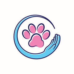 Fototapeta na wymiar Pet Care Logo design.