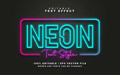 Neon text effect