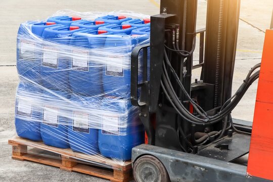 Forklifts are moving dangerous chemicals