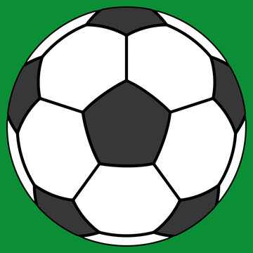 Vector image of football or soccer ball - easy to color edit