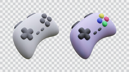 3d realistic game controller for controlling PC and console games. Vector illustration - obrazy, fototapety, plakaty