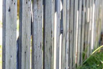 clôture en bois dans le jardin