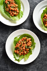 Asian minced meat lettuce wraps