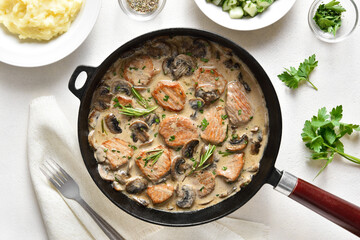 Pork medallions with mushroom sauce