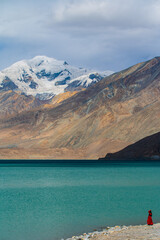 The Muztagh Ata peak and The Lake Karakul.