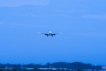 Airplane arriving
