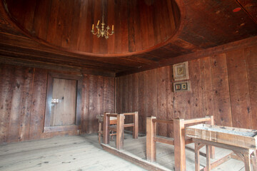 The Fort Ross State Park in California: The inside of the Russian Orthodox Church 