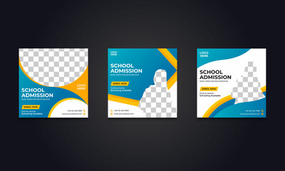 Digital marketing live webinar and corporate social media post template