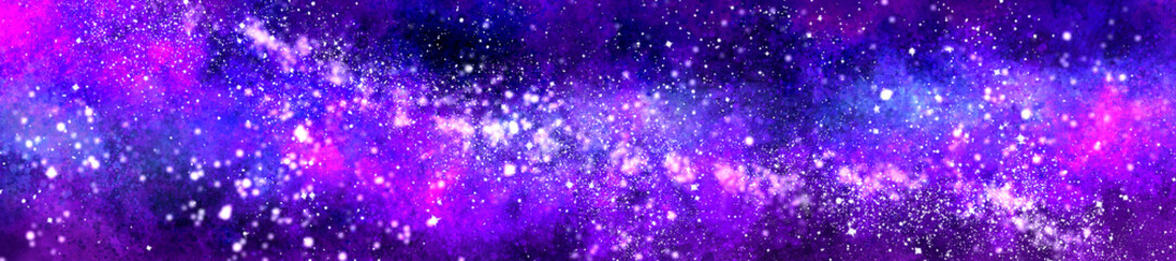 Fototapeta premium Space background with realistic nebula and lots of shining stars. Infinite universe and starry night. Colorful cosmos with stardust and the Milky Way. 