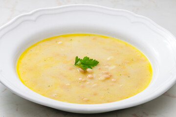 still life of bean soup