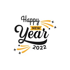 Happy New Year 2022 Lettering