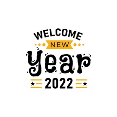 Happy New Year 2022 Lettering