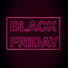 Black Friday sale neon sign banner - 464523255