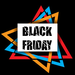 Black Friday colorful banner template - 464523256