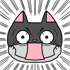 絶望不安叫ぶ猫さん