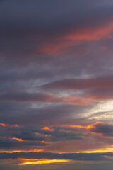 Obraz premium clouds at sunset in autumn