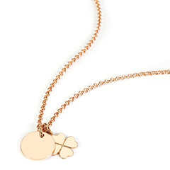 Halskette, Gravurschmuck, Rosegold