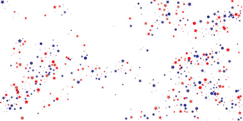 Red Stars Greeting. Blue Confetti Festive. Coral Starry Gift. Indigo Texture Symbol. Sparkling Gift. Celebration Design. Glitter Design. Falling Background.