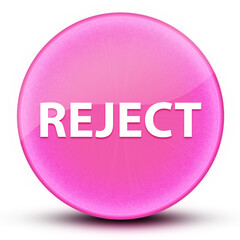 Reject eyeball glossy elegant pink round button abstract