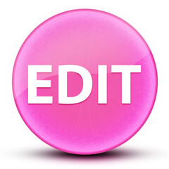 Edit eyeball glossy elegant pink round button abstract