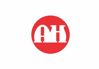 Graphic shape of AH initial letter