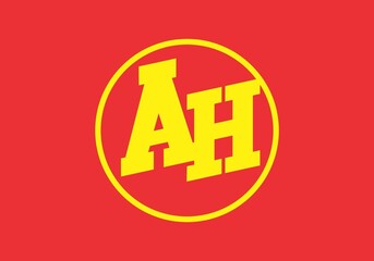 Graphic shape of AH initial letter