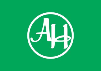 Graphic shape of AH initial letter