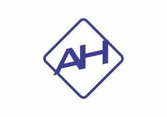 Graphic shape of AH initial letter