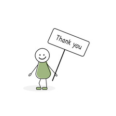 Jolly stickman - Thank you 