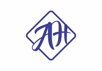 Graphic shape of AH initial letter
