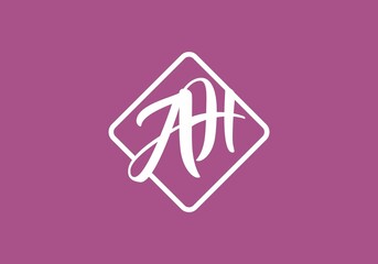 Graphic shape of AH initial letter